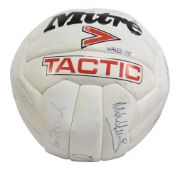 1995 Wales Multi Signed Mitre Tactic size 5 Football with noted signatures of Nevil Southall and Ian