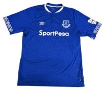 2019/20 Everton Home Football Shirt in blue, short sleeve, Umbro/SportPesa, size XL, Angry Birds