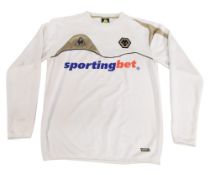 2009/10 Wolverhampton Wanderers FC Training Top Size Medium Le Coq Sportif White Good condition with