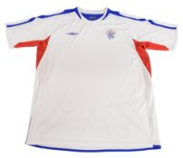 Glasgow Rangers FC Football Training Shirt Size Large Umbro White. Good condition with some bobbles