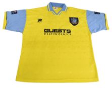 1995/97 West Bromwich Albion FC Away Football Shirt Size XXL Patrick Yellow/Blue VGC