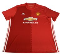 2016/17 Manchester United FC Home Football Shirt Size XXL Adidas Red VGC