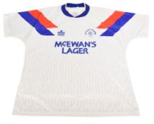 1990-1992 Glasgow Rangers FC Away Football Shirt Size 46” Admiral White. VGC with some small marks