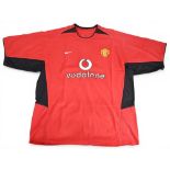 2002-2003 Manchester United Nike Replica Home Football Shirt, short sleeve, with Vodaphone sponsor