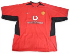 2002-2003 Manchester United Nike Replica Home Football Shirt, short sleeve, with Vodaphone sponsor