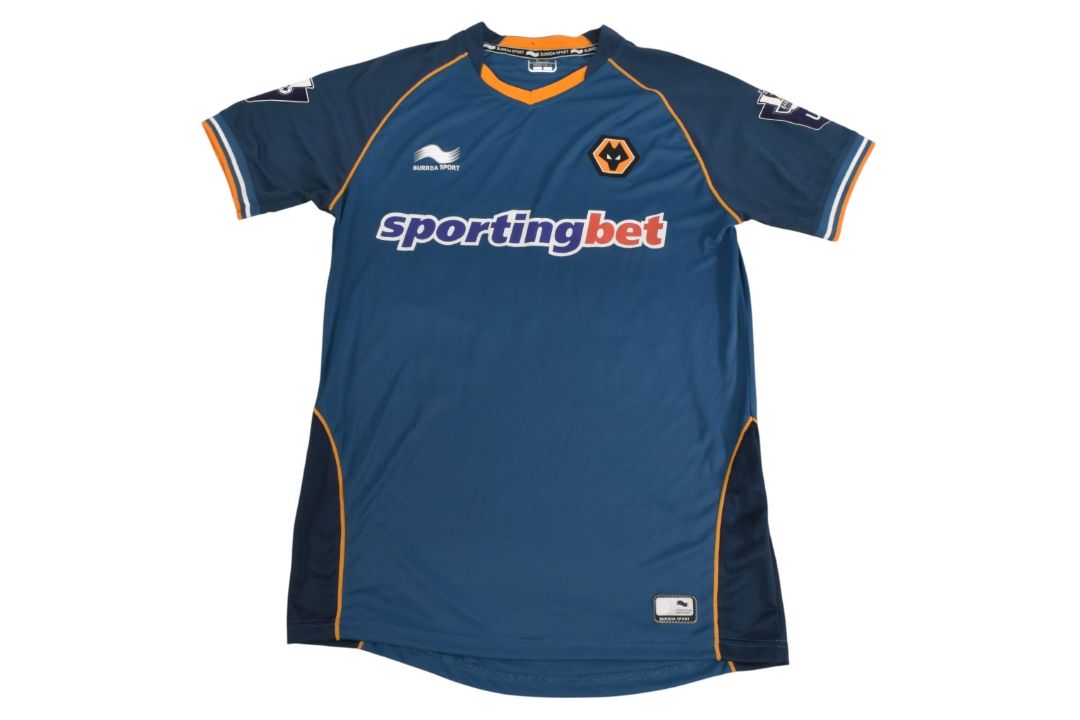 2012/13 Wolverhampton Wanderers FC Match worn Away Football Shirt #24 Size Large Burrda Sport VGC - Image 1 of 3