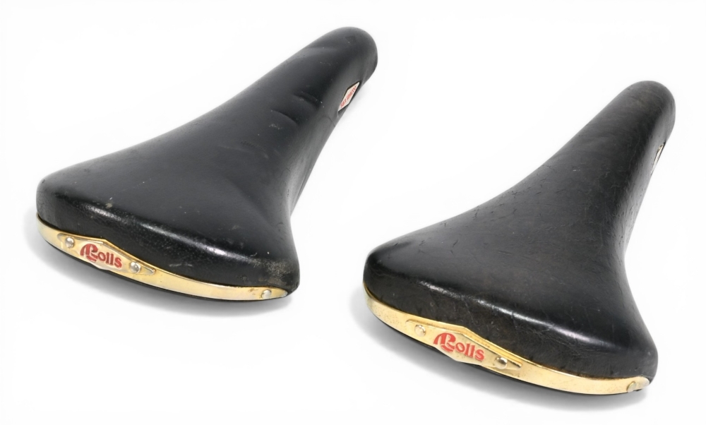 2x Vintage Selle San Marco ‘Rolls’ Leather Bicycle Saddles -Made in Italy – approx. length 26-28cm - Image 3 of 4