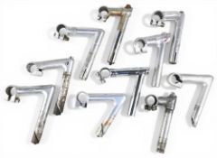 Cycling Accessories – 10x various Handle Bar stems some with protruding top bolts, some details