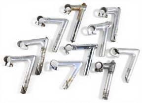 Cycling Accessories – 10x various Handle Bar stems some with protruding top bolts, some details