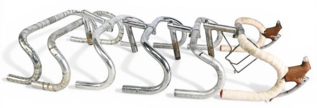 Cycling Accessories – 6x various Handlebars – details such as Cinelli plus Cinelli stem with brake