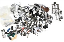 Assorted Bicycle accessories/parts – small box – Campagnolo parts, gear levers etc, levers, washers,