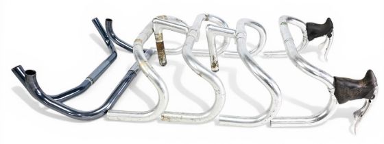 Cycling Accessories – 6x various Handlebars – details such as 3ttt with Campagnolo brake levers,