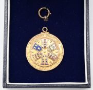 1897 Northern Counties Cycling Championship Gold Medal – engraved to the reverse ‘10 Mile Won by W H
