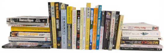 Carton of Cycling Road Racing Paperback Books: with noted books of Pocket Rocket Richard Allen, This