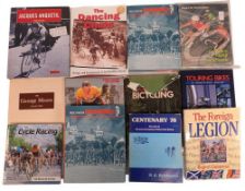 Cycling and Road Racing Hardback Books, large format books: to include Ride and Be Dammed Chas