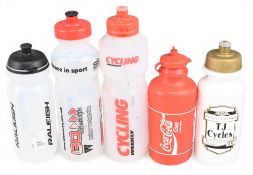 5x Various Cycling Bottles – Coca Cola, Raleigh etc