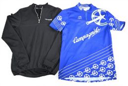 Vintage Campagnolo Cycling Clothing (2) includes an Ultima blue and white Cycling T-shirt - short