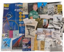 Period Cycling Racing Programmes, Photographs, Posters, and Magazines: signed photograph of Sean