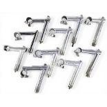 Cycling Accessories – 10x various Handle Bar stems with protruding top bolts, some details include