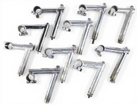 Cycling Accessories – 10x various Handle Bar stems with protruding top bolts, some details include