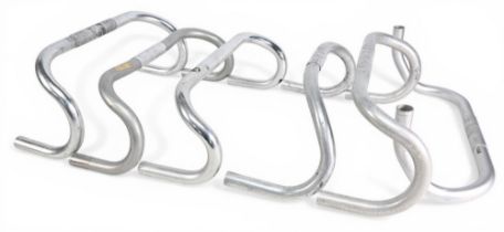 Cycling Accessories – 6x various Handlebars – details such as Cinelli LA 84, Ambrosio, Falcon Cycles