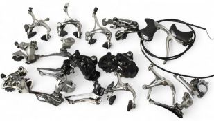 Selection of Shimano Equipment to include Brake Levers, Rear Derailleurs Ultegra, 105 pair, Altus,