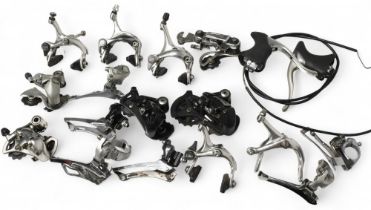 Selection of Shimano Equipment to include Brake Levers, Rear Derailleurs Ultegra, 105 pair, Altus,