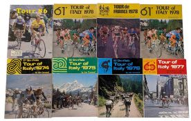 1974-1986 Tour of Italy and Tour de France Guidebooks, Italy 1974, 75, 76 by Jan Cornnand, 1977