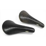 2x Vintage Selle San Marco ‘Rolls’ Leather Bicycle Saddles -Made in Italy – approx. length 26-28cm