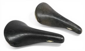 2x Vintage Selle San Marco ‘Rolls’ Leather Bicycle Saddles -Made in Italy – approx. length 26-28cm