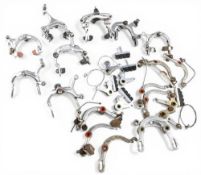 Assorted Bicycle brake callipers and parts (9) – includes Brevett, GB Coureur 66, Mafac parts