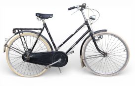 Unusual Bata Ladies Bicycle, with Sturmey Archer 3 speed gears, luggage rack, untested dynamo