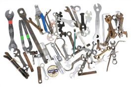 Cycling Tools – small box of various tools – spanners, chain tool, etc mixed condition