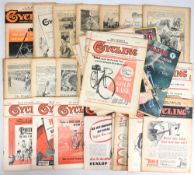 1932-1968 Cycling and Sporting Cycling Magazines: a good mixed collection, the 1932 issues have no