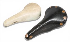 Brooks Professional Bicycle Saddle together with a Selle San Marco Rolls white leather saddle –