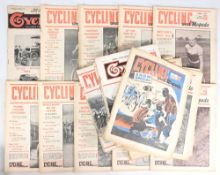 1912-1974 Cycling and Sporting Cycling Magazines: most 1950s-1970s, with one early 1912 issue (2