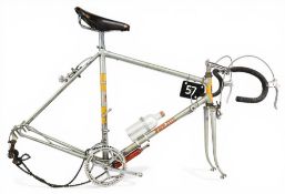 Vintage ‘Frejus’ Bicycle frame – 22” approx. stamped ‘Tdr56’ to bottom bracket, with Edco compressed