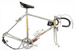 Vintage ‘Frejus’ Bicycle frame – 22” approx. stamped ‘Tdr56’ to bottom bracket, with Edco compressed