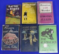 Golf themed mystery novels to include Rattle his Bones 1944 Julian Shore, The Haunted Major 1960