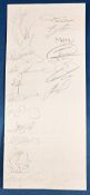 Multi-signed Ryder Cup 2012 Virgin Atlantic Flight Upper Class Menu – features 18x signatures in