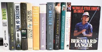 Golf related Books (12) featuring The Walter Hagen Story 1957, Sir Walter and Mr. Jones 2000, Sir