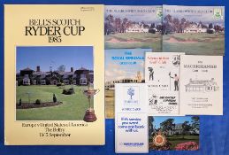 1985 Ryder Cup Programme plus a selection of score cards and club booklets