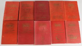 The Golfer’s Handbook 1960-1969, a continuous run of ten editions of the handbook, generally in good