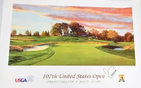 2007 United States Open (Oakmont) signed Angel Cabrera (Winner) colour Poster - signed in ink to