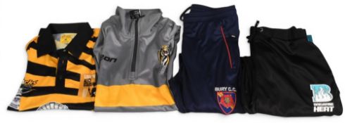 Player issued cricket clothing to include a Lashings All-Stars shirt size S, a Seaford CC training