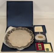 Horse Racing Award Trophy, Dalvey flask Fontwell Park winner 2002/2003 Warwick Racecourse plated