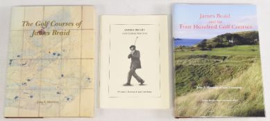 James Braid Books by John F Moreton to include The Golf Courses of James Braid 1st ed 1996 limited