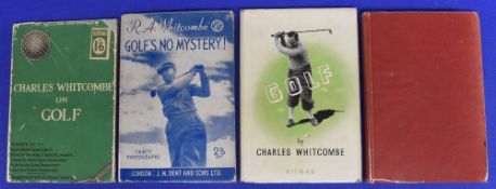 Golf Books by Charles Whitcombe to include Charles Whitcombe on Golf 1931, Golf’s No Mystery 1939,