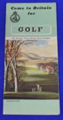 Come to Britain for Golf leaflet c1946. Good condition