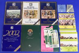 Horse Racing Grand National racecards and tickets to include racecards 1996, 1999 x2, 2002 and 2007,